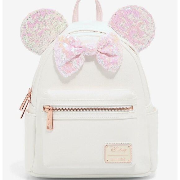Loungefly Disney Minnie Mouse Iridescent Sequin Mini Backpack